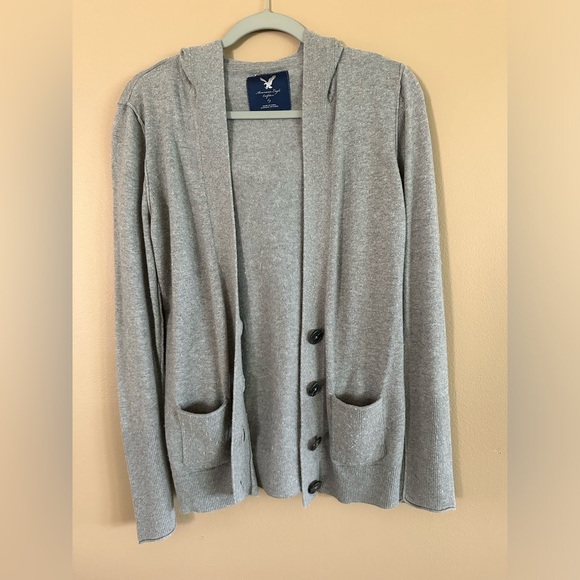 American Eagle Outfitters Sweaters - American Eagle Hooded Cardigan Sweater